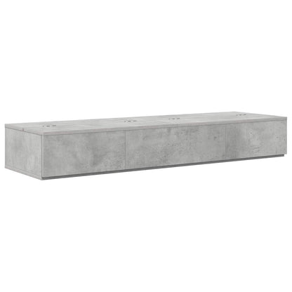 Studio Desk Concrete Grey 110 x 40 x 19.5 cm Engineered Wood