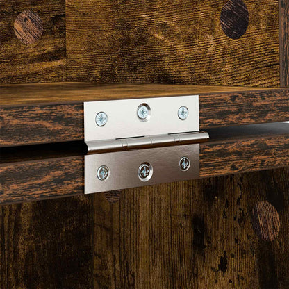 Studio Desk Smoked Oak 110 x 40 x 19.5 cm Engineered Wood