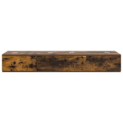 Studio Desk Smoked Oak 110 x 40 x 19.5 cm Engineered Wood