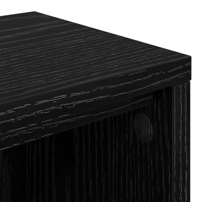 Studio Desk Black Oak 130 x 36 x 19.5 cm Engineered Wood