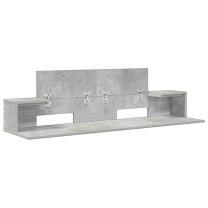 Studio Desk Concrete Grey 130 x 36 x 19.5 cm Engineered Wood