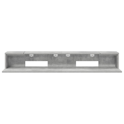 Studio Desk Concrete Grey 130 x 36 x 19.5 cm Engineered Wood