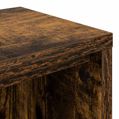 Studio Desk Smoked Oak 130 x 36 x 19.5 cm Engineered Wood