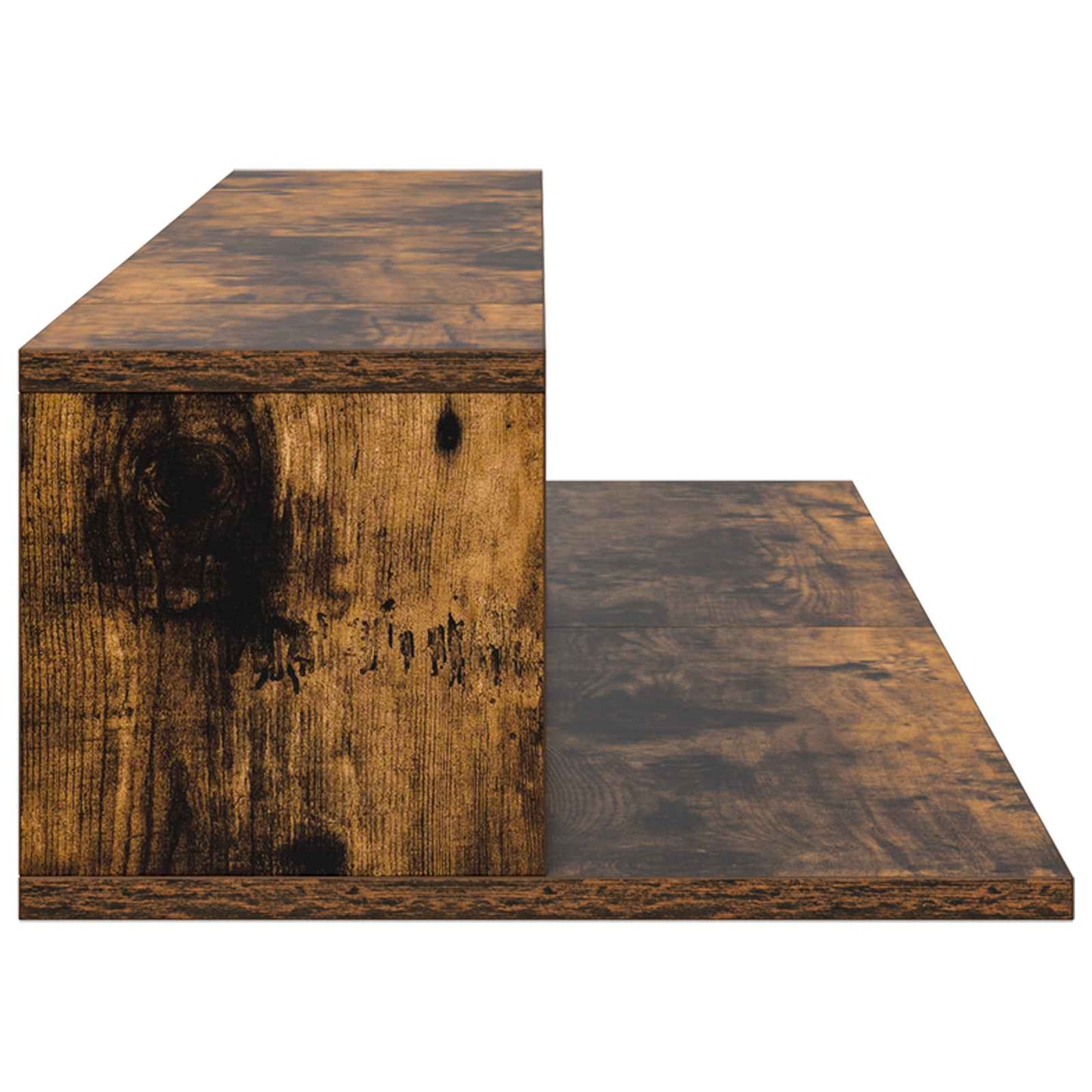 Studio Desk Smoked Oak 130 x 36 x 19.5 cm Engineered Wood