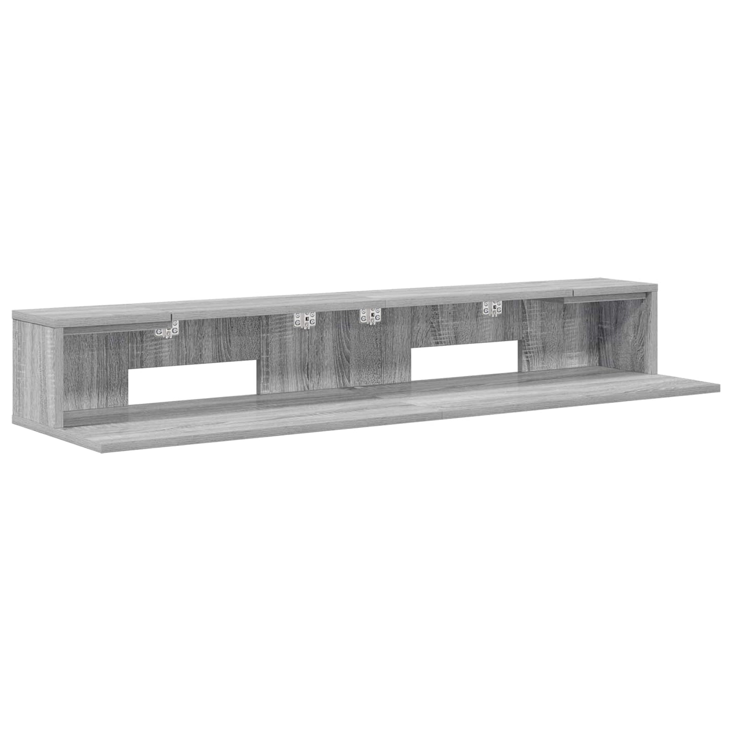 Studio Desk Grey Sonoma 130 x 36 x 19.5 cm Engineered Wood