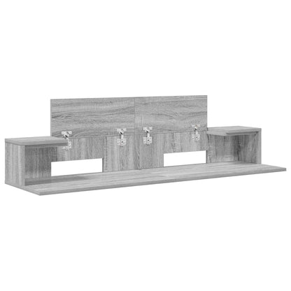 Studio Desk Grey Sonoma 130 x 36 x 19.5 cm Engineered Wood