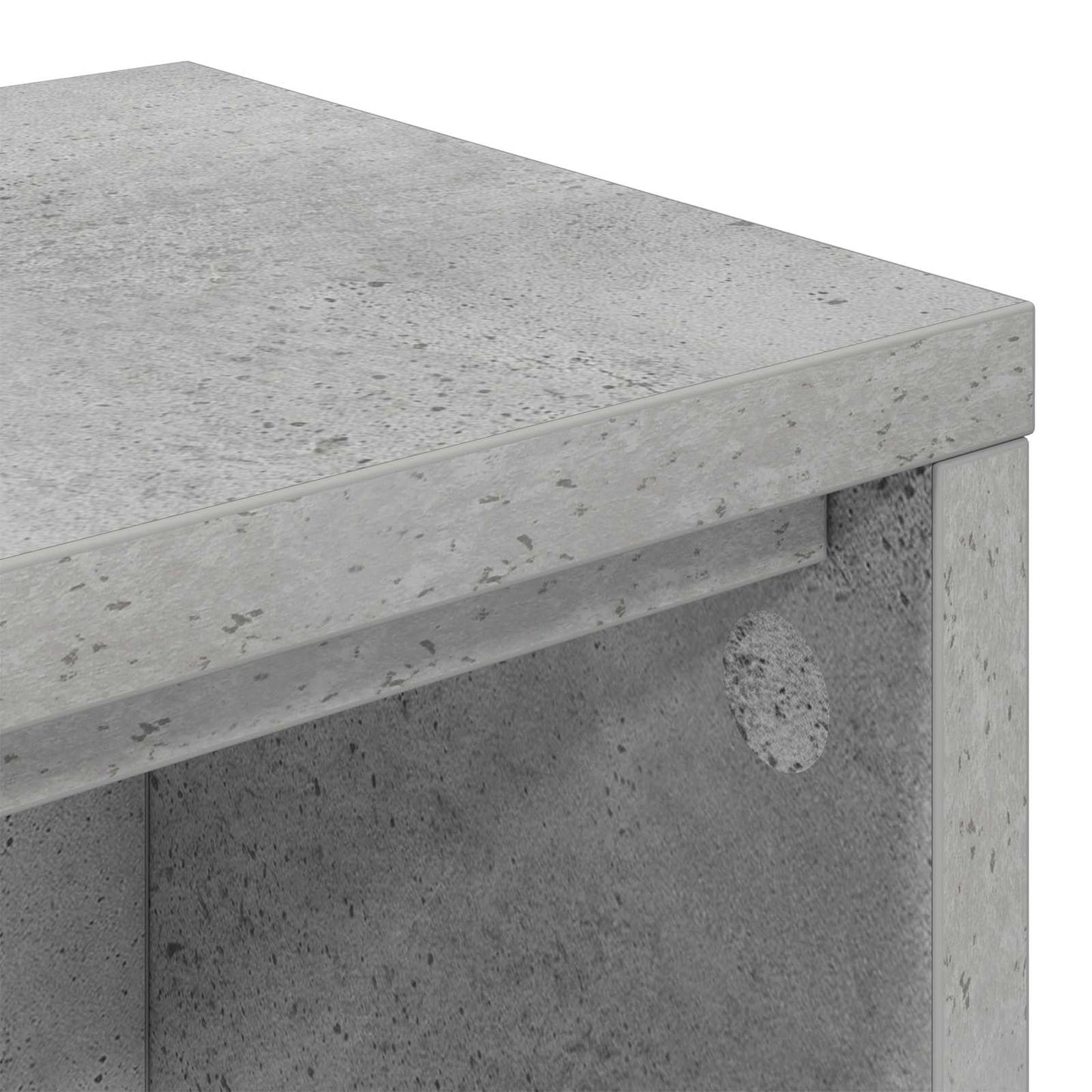 Studio Desk Concrete Grey 110 x 36 x 19.5 cm Engineered Wood