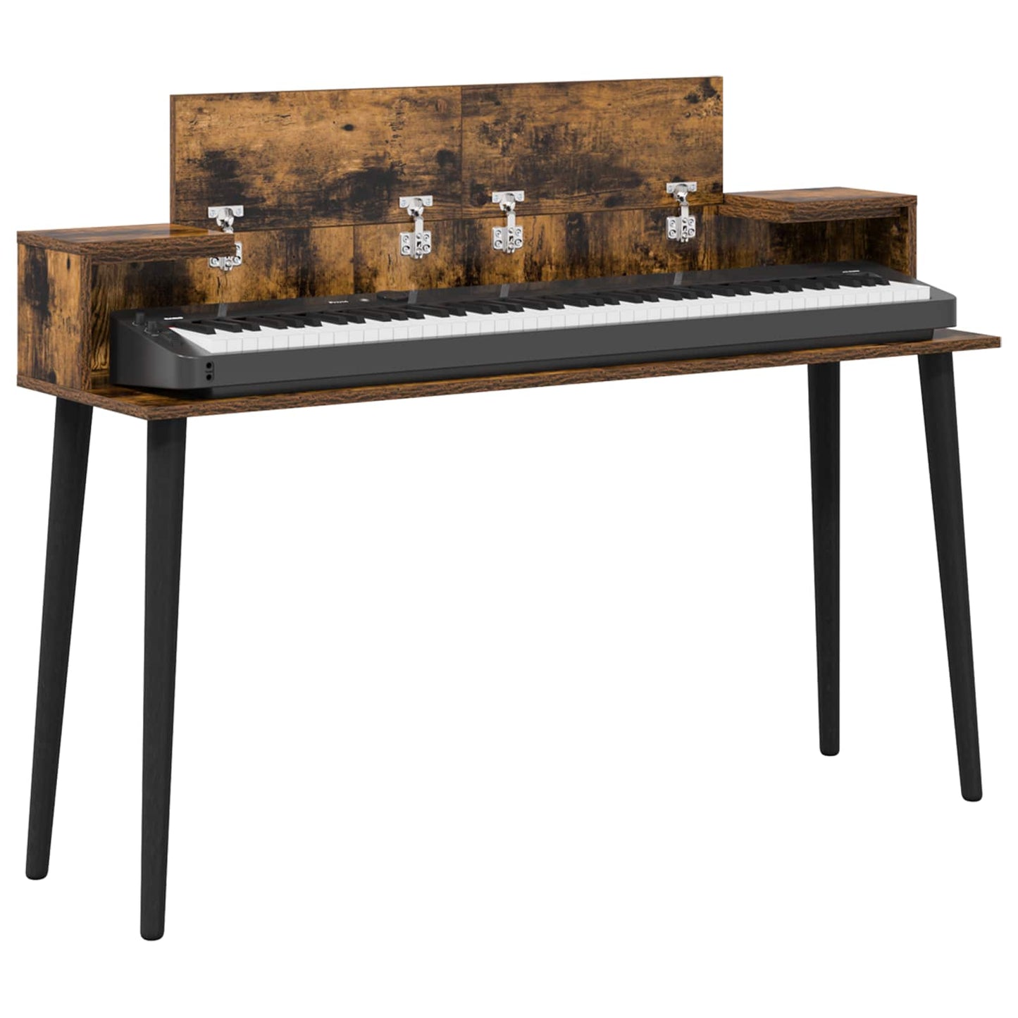 Studio Desk Smoked Oak 110 x 36 x 19.5 cm Engineered Wood