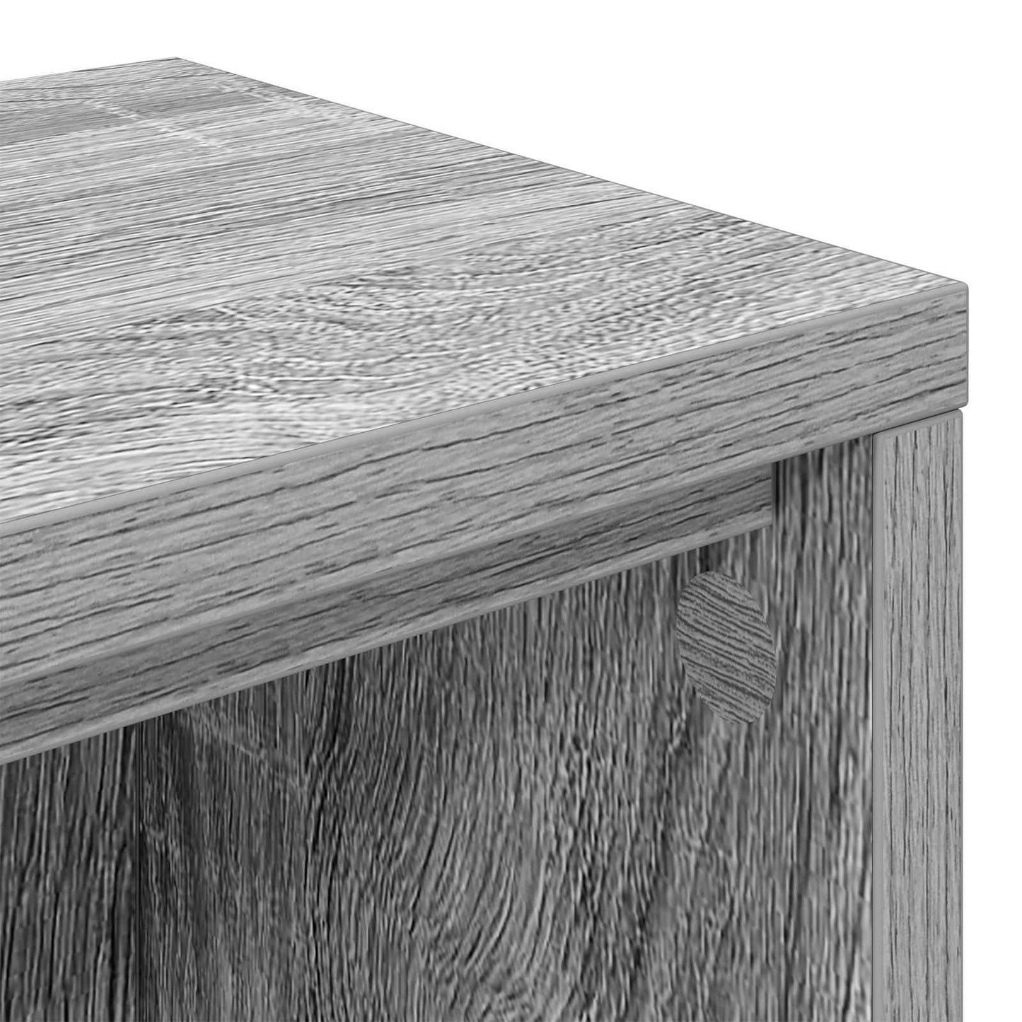 Studio Desk Grey Sonoma 110 x 36 x 19.5 cm Engineered Wood