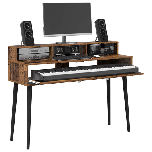 Studio Desk Old Wood 152 x 42.5 x 36 cm Engineered Wood