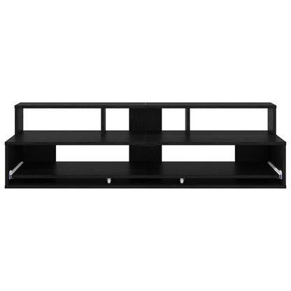 Studio Desk Black Oak 130 x 42.5 x 36 cm Engineered Wood