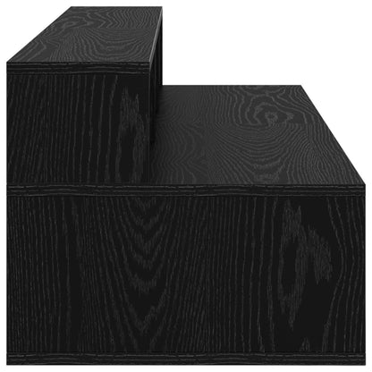 Studio Desk Black Oak 130 x 42.5 x 36 cm Engineered Wood