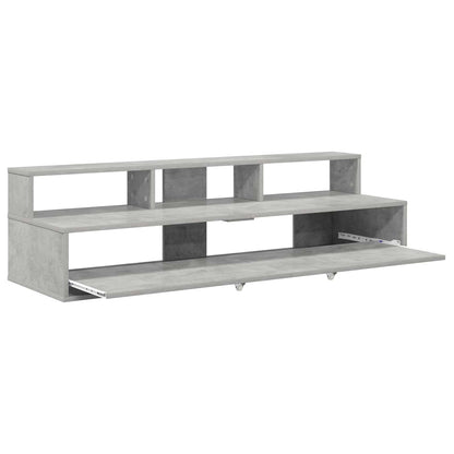 Studio Desk Concrete Grey 130 x 42.5 x 36 cm Engineered Wood