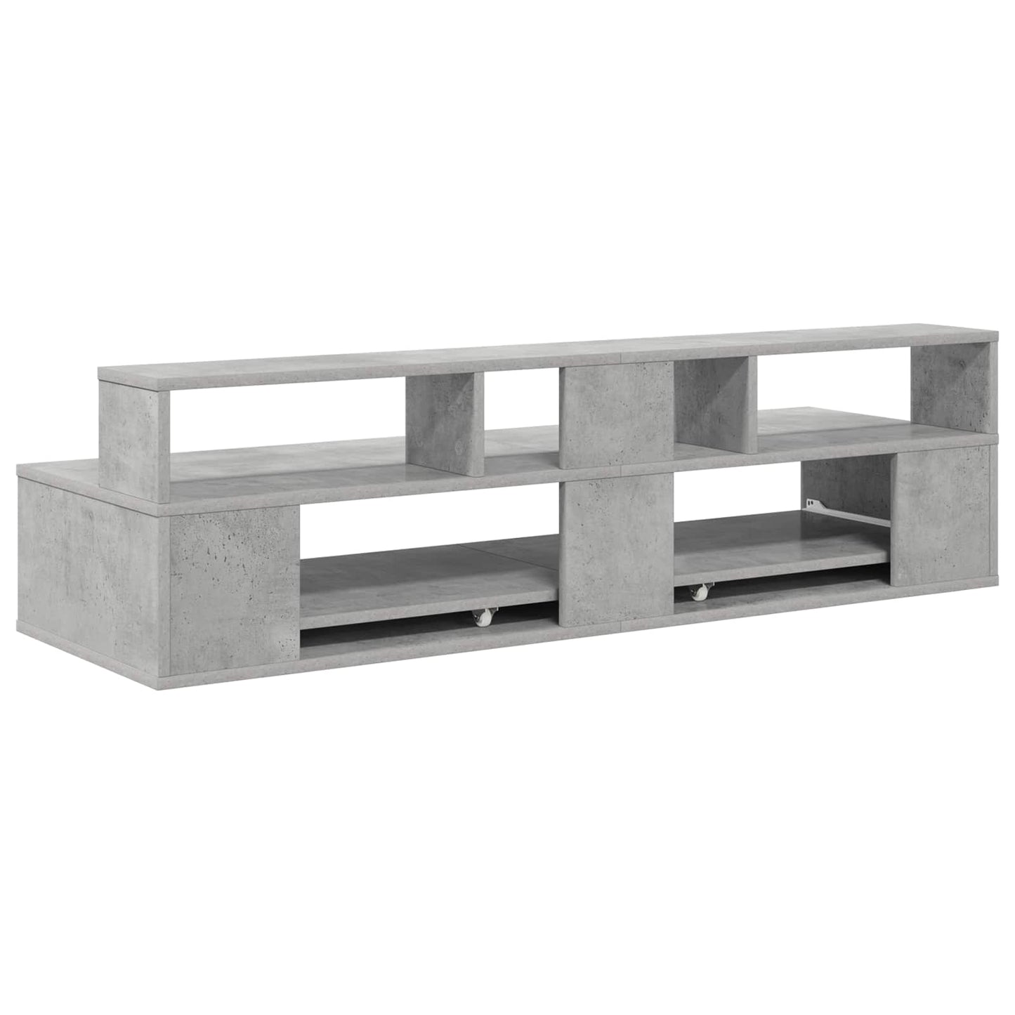 Studio Desk Concrete Grey 130 x 42.5 x 36 cm Engineered Wood