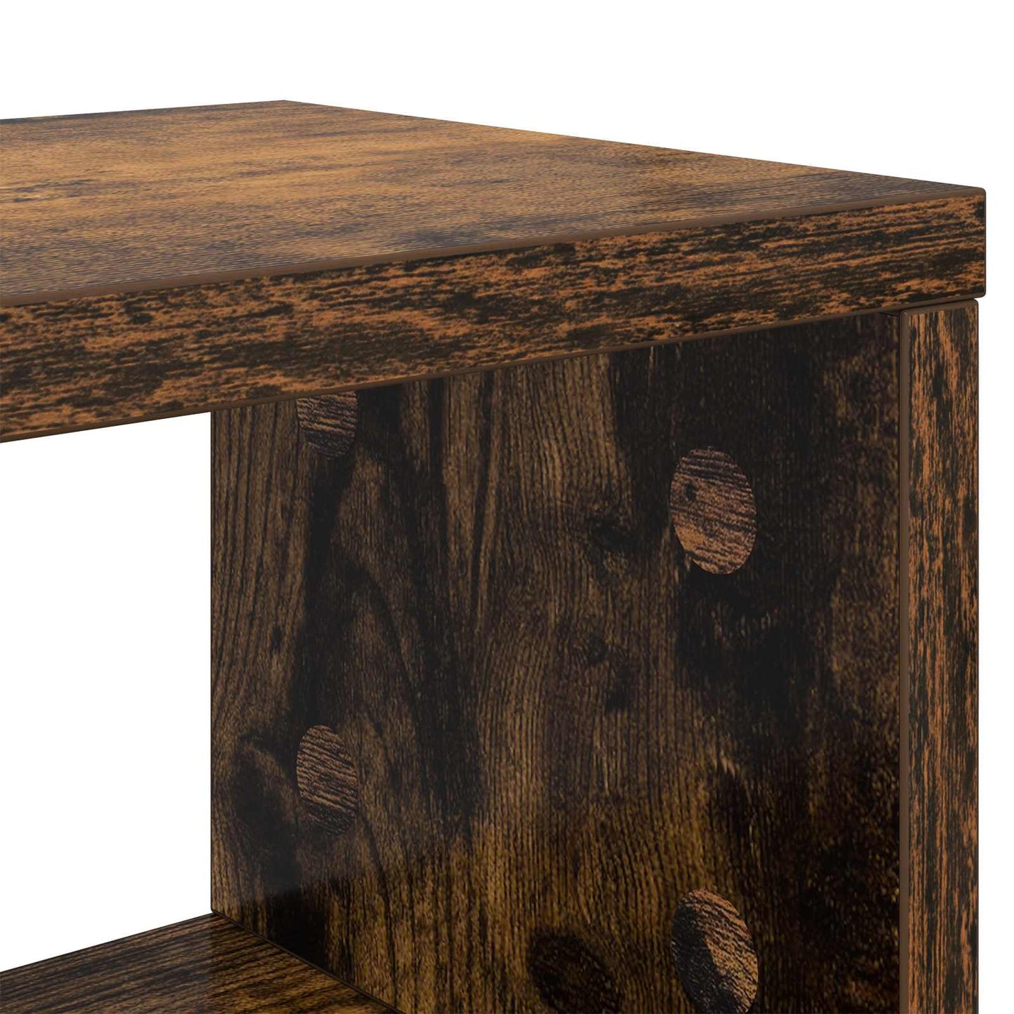 Studio Desk Smoked Oak 130 x 42.5 x 36 cm Engineered Wood