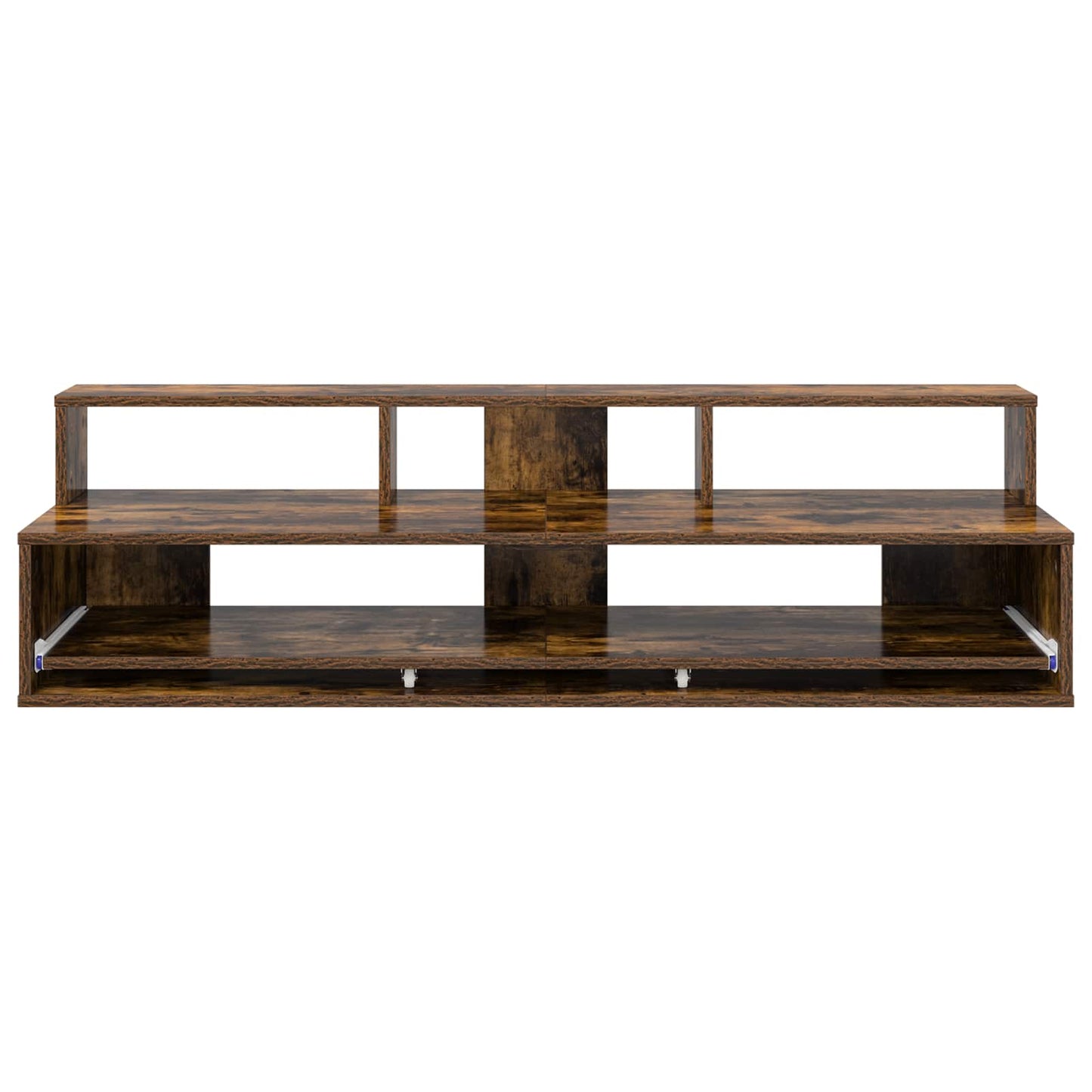 Studio Desk Smoked Oak 130 x 42.5 x 36 cm Engineered Wood