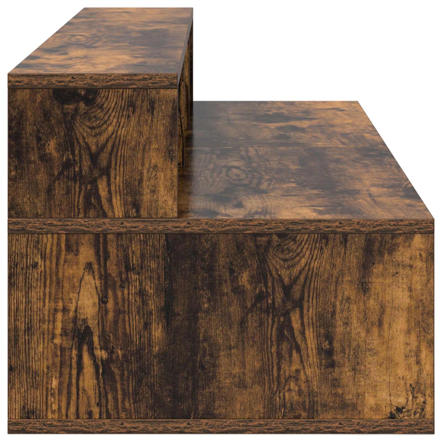 Studio Desk Smoked Oak 130 x 42.5 x 36 cm Engineered Wood