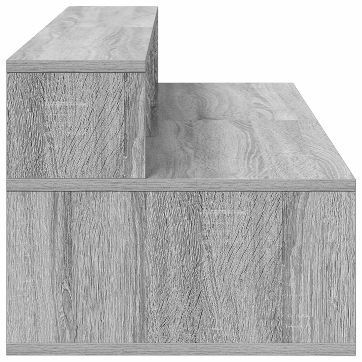 Studio Desk Grey Sonoma 130 x 42.5 x 36 cm Engineered Wood