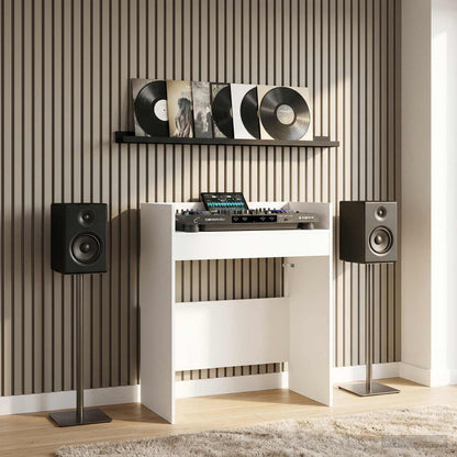DJ Table White 102 x 45 x 102 cm Engineered Wood