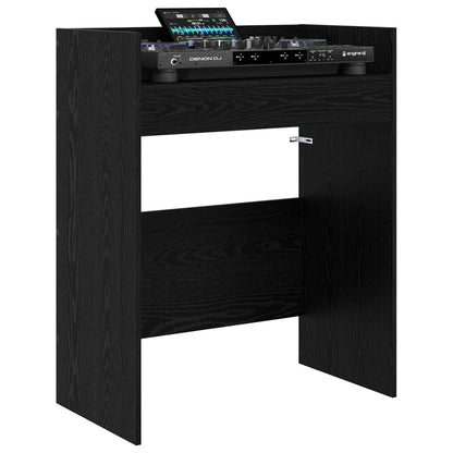 DJ Table Black Oak 102 x 45 x 102 cm Engineered Wood