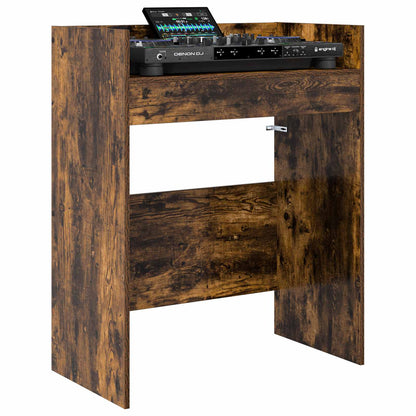 DJ Table Smoked Oak 102 x 45 x 102 cm Engineered Wood