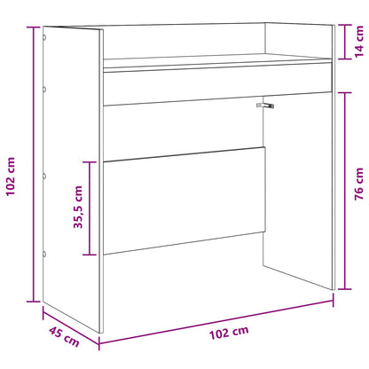 DJ Table Old Wood 102 x 45 x 102 cm Engineered Wood