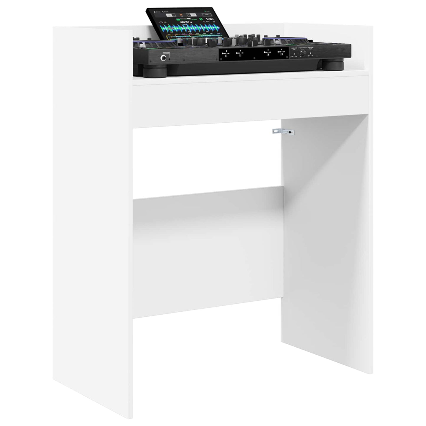 DJ Table White 82 x 45 x 102 cm Engineered Wood