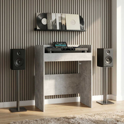 DJ Table Concrete Grey 82 x 45 x 102 cm Engineered Wood