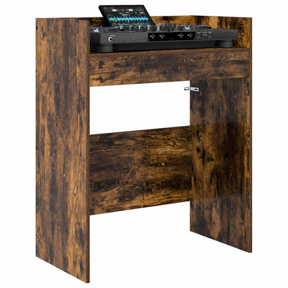 DJ Table Smoked Oak 82 x 45 x 102 cm Engineered Wood
