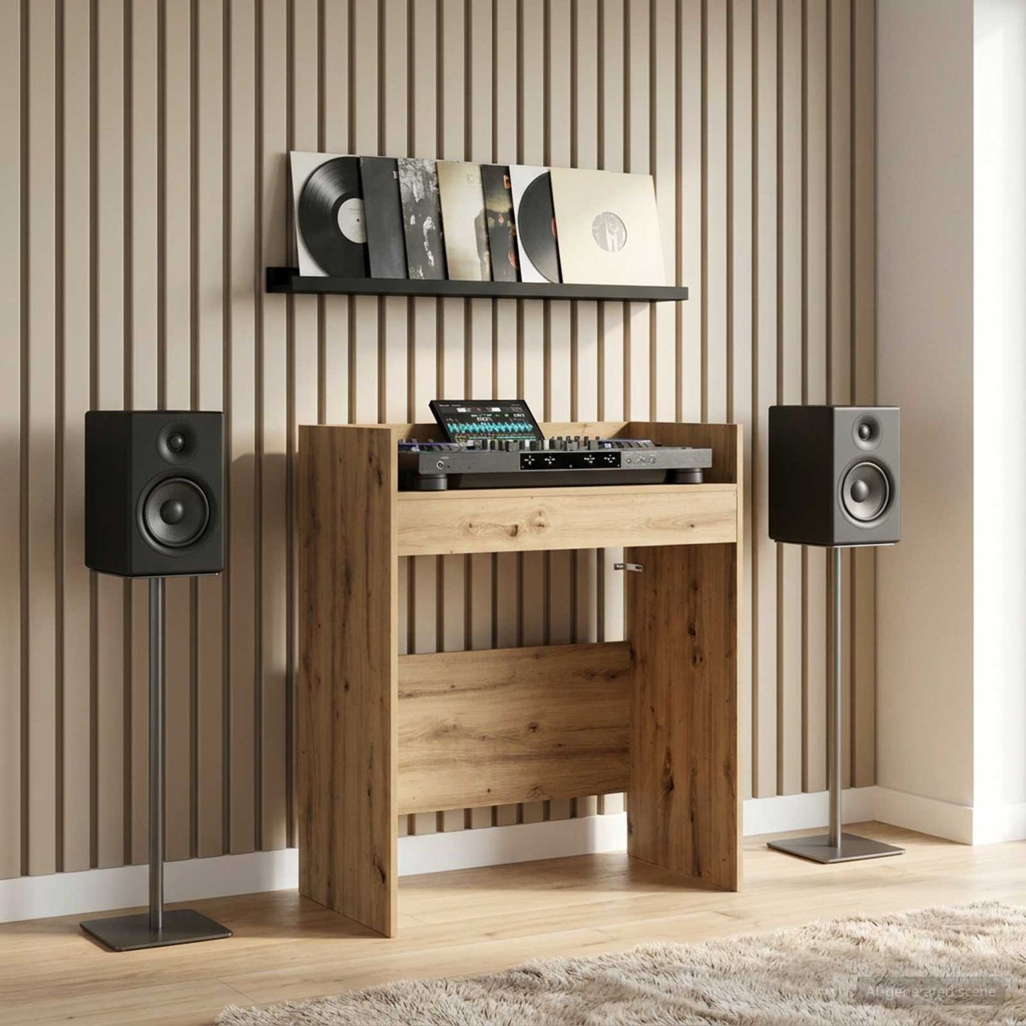 DJ Table Artisan Oak 82 x 45 x 102 cm Engineered Wood