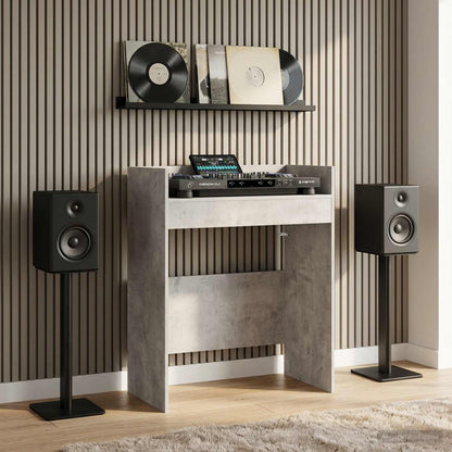 DJ Table Concrete Grey 62 x 45 x 102 cm Engineered Wood