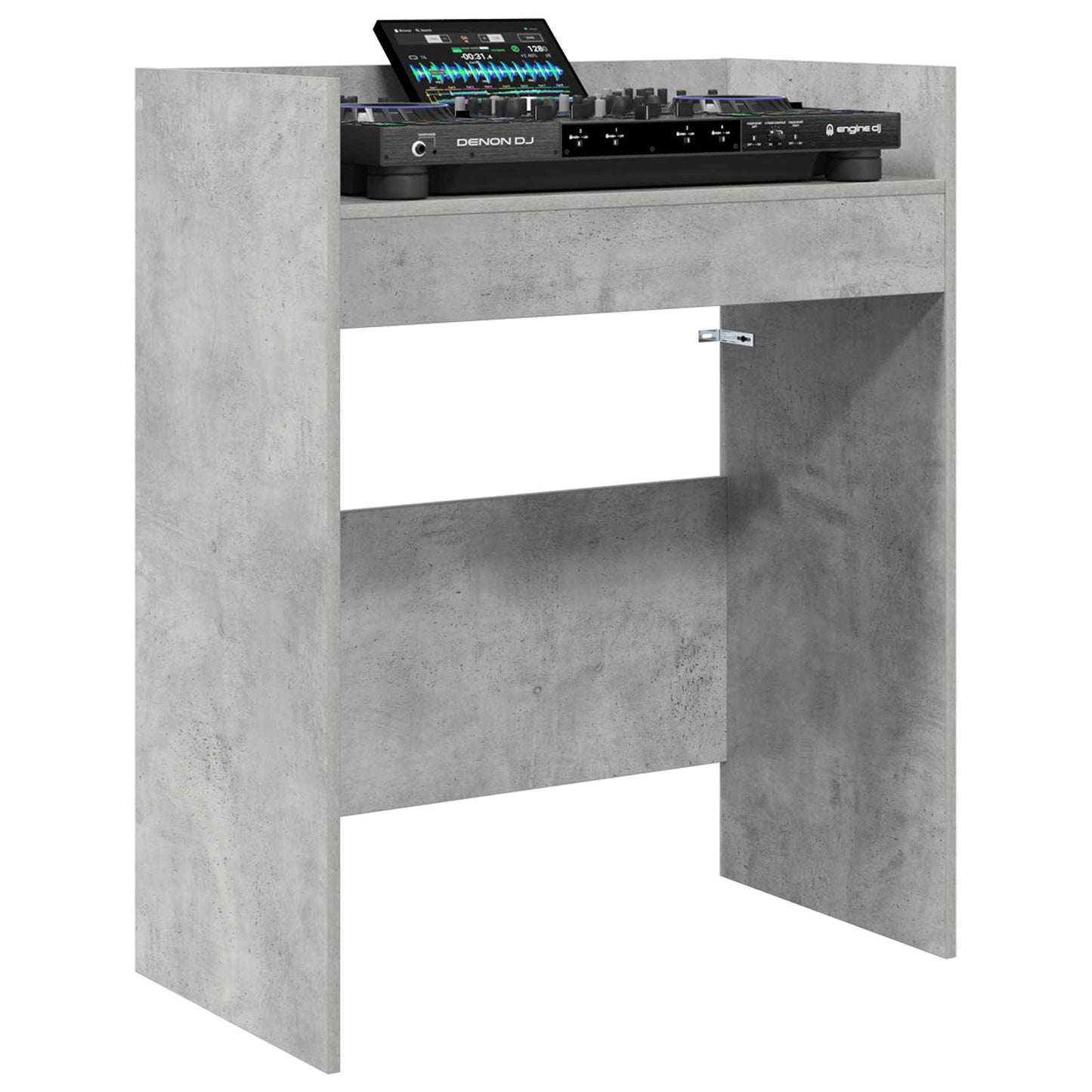 DJ Table Concrete Grey 62 x 45 x 102 cm Engineered Wood