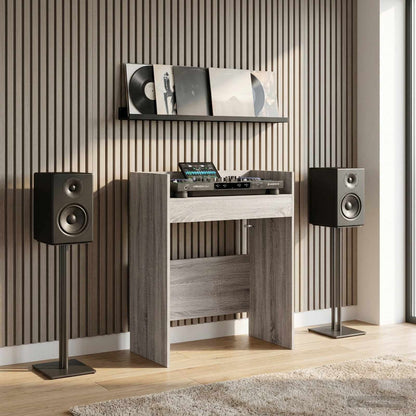 DJ Table Grey Sonoma 62 x 45 x 102 cm Engineered Wood