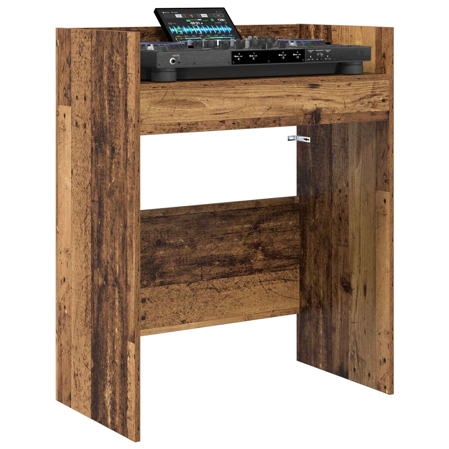DJ Table Oak Wood 62 x 45 x 102 cm Engineered Wood