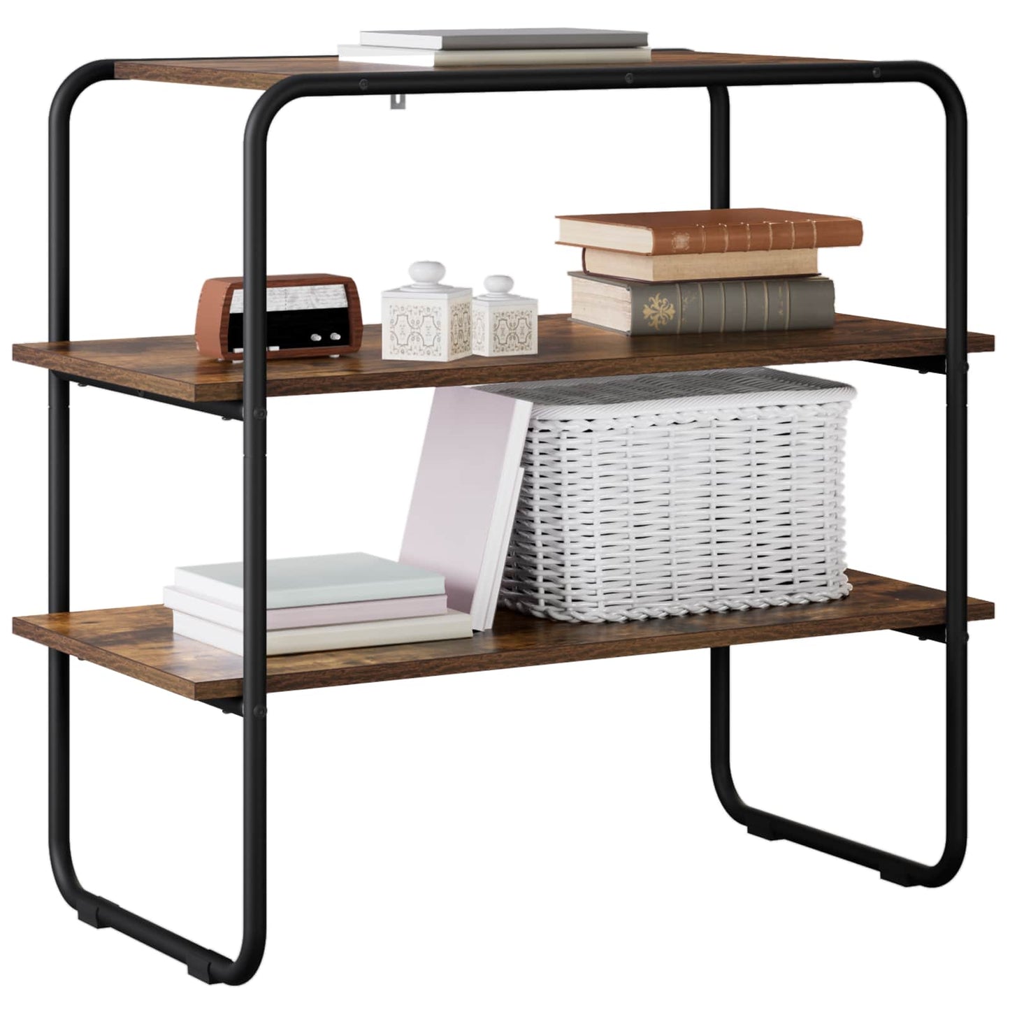 Console Table Smoked Oak 80 x 41 x 75 cm Engineered Wood