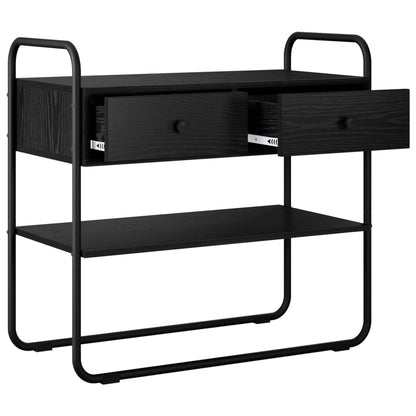 Console Table Black Oak 80 x 40 x 75 cm Engineered Wood