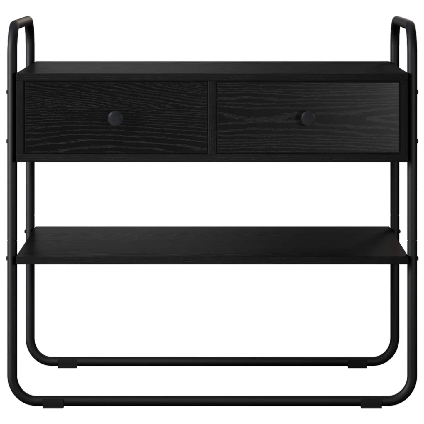 Console Table Black Oak 80 x 40 x 75 cm Engineered Wood