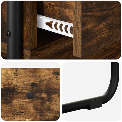 Console Table Smoked Oak 80 x 40 x 75 cm Engineered Wood
