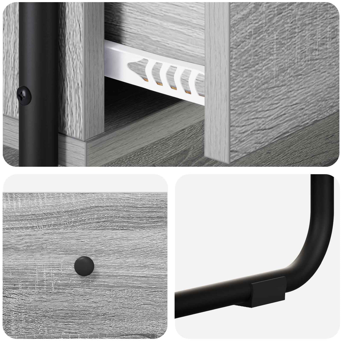 Console Table Grey Sonoma 80 x 40 x 75 cm Engineered Wood