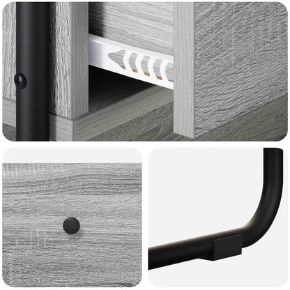Console Table Grey Sonoma 80 x 40 x 75 cm Engineered Wood