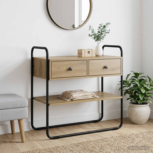 Console Table Artisan Oak 80 x 40 x 75 cm Engineered Wood