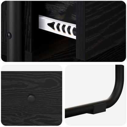 Console Table Black Oak 100 x 40 x 75 cm Engineered Wood