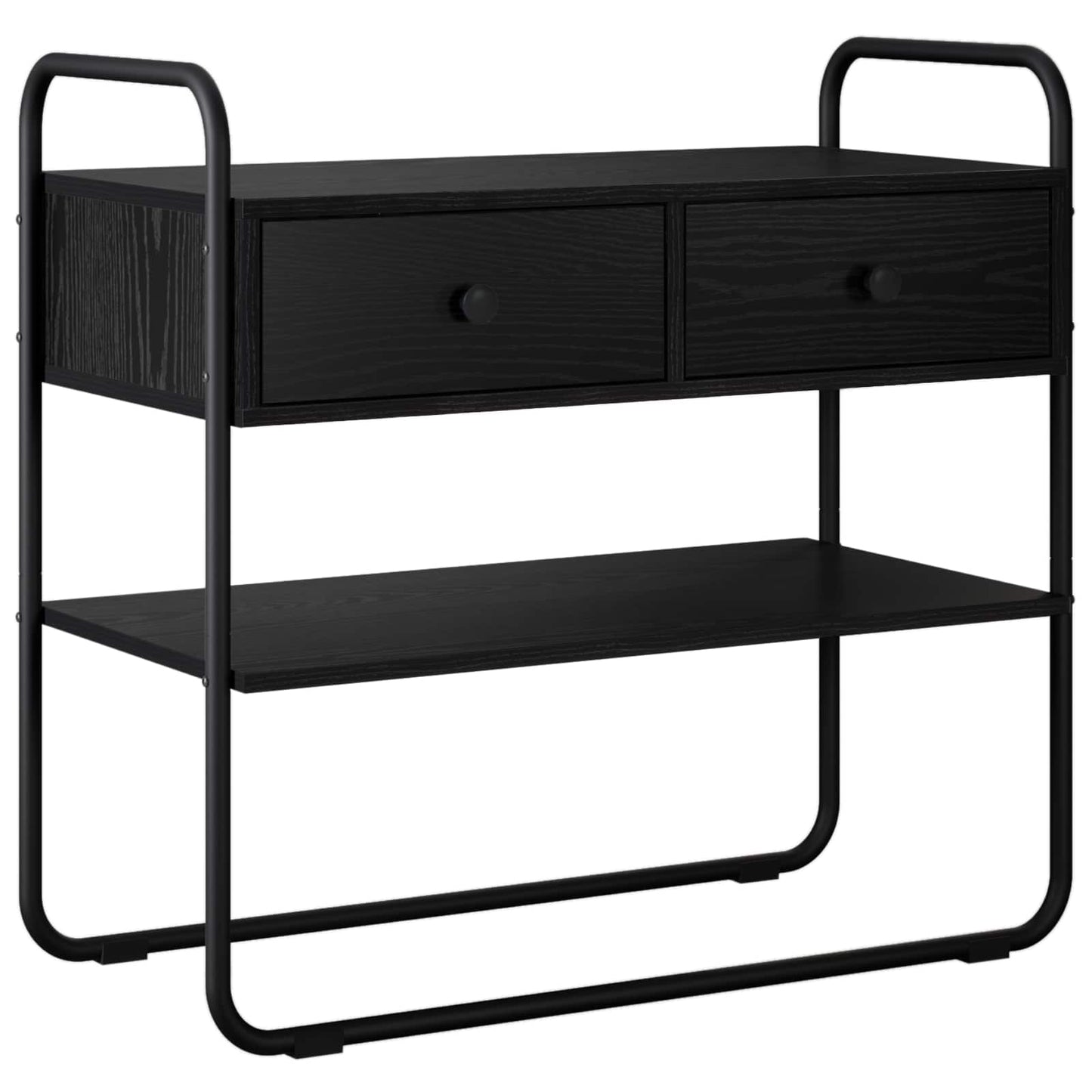 Console Table Black Oak 100 x 40 x 75 cm Engineered Wood