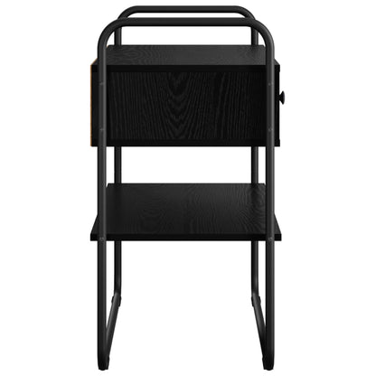 Console Table Black Oak 100 x 40 x 75 cm Engineered Wood