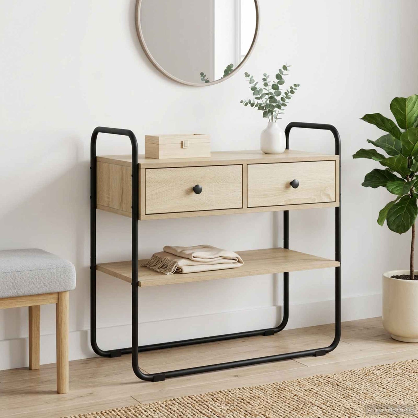 Console Table Sonoma Oak 100 x 40 x 75 cm Engineered Wood
