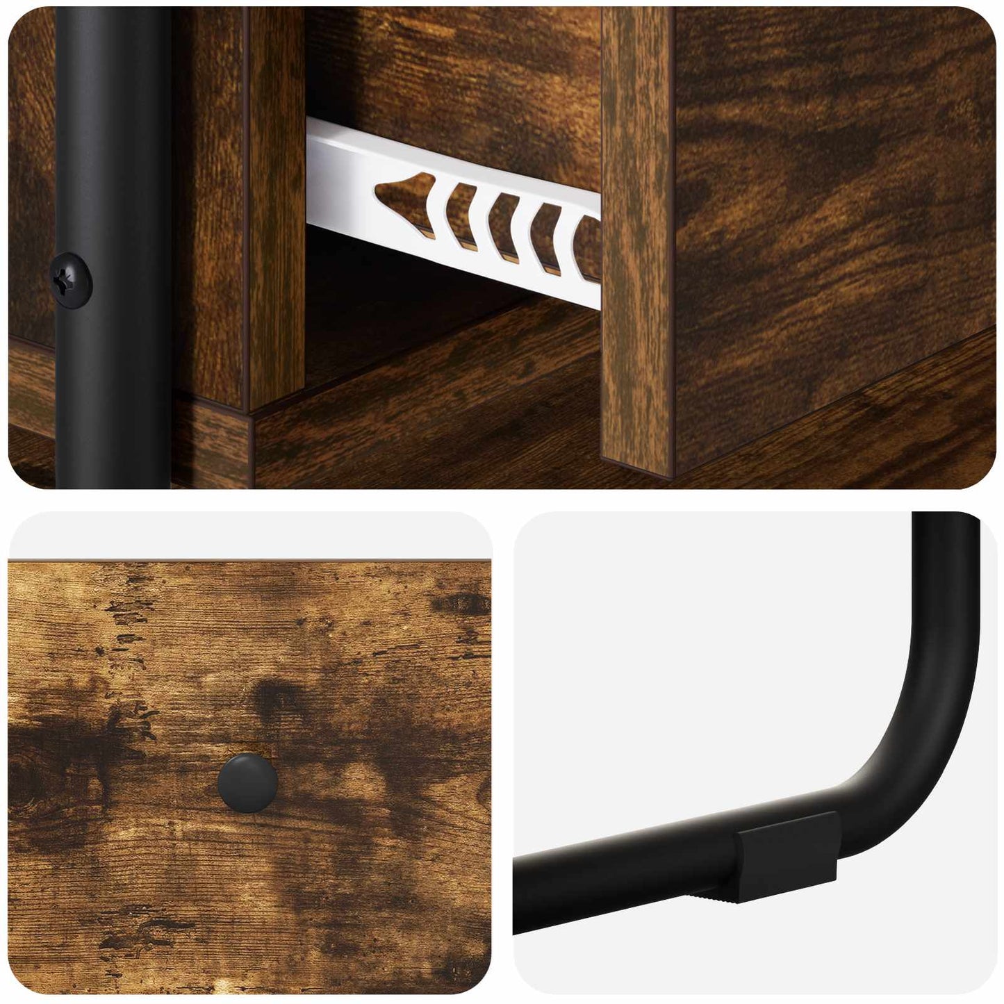 Console Table Smoked Oak 100 x 40 x 75 cm Engineered Wood