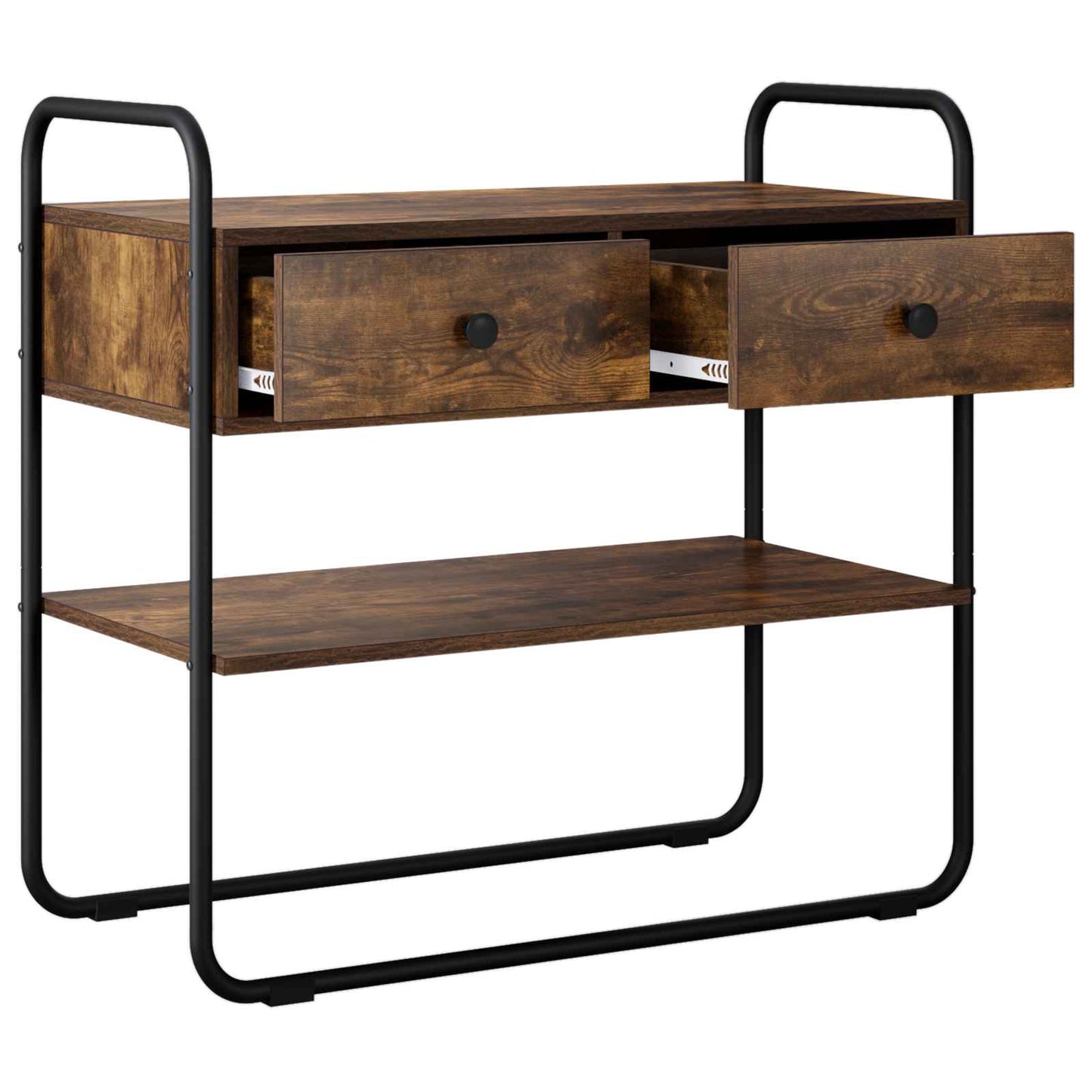 Console Table Smoked Oak 100 x 40 x 75 cm Engineered Wood