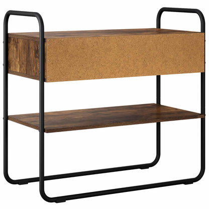 Console Table Smoked Oak 100 x 40 x 75 cm Engineered Wood