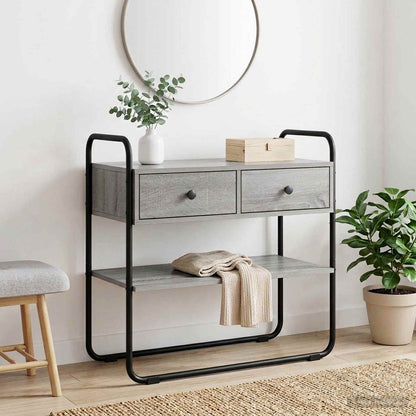 Console Table Grey Sonoma 100 x 40 x 75 cm Engineered Wood