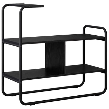 Console Table Black Oak 80 x 35 x 75 cm Engineered Wood